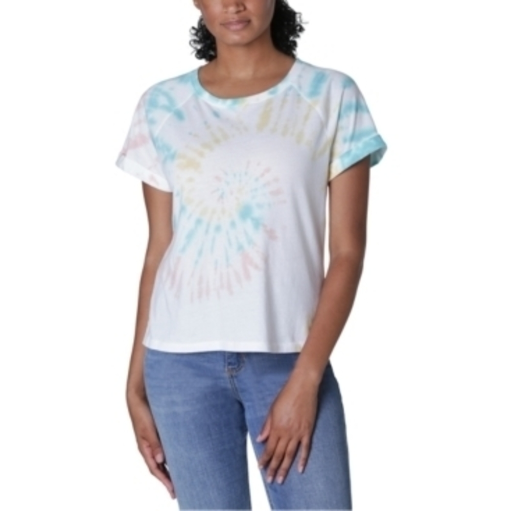Ultra Flirt Teal Yellow Tie-Dye T-Shirt XS